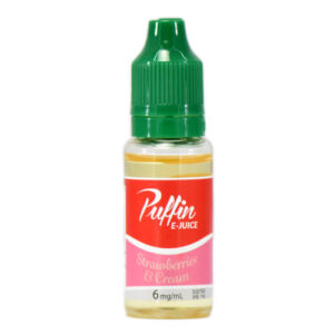 Puffin E-Juice - Strawberry & Cream - 15ml - 15ml / 0mg