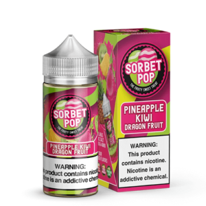 Sorbet Pop eJuice - Pineapple Kiwi Dragon Fruit - 100ml / 0mg