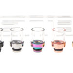 Stainless Steel + Glass Hybrid 510 Drip Tip (5-Pack)