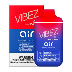 Vibez Air 6K - Disposable Vape Device - Energy Sour Soda - Single, 11ml