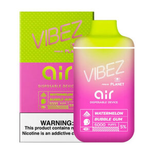 Vibez Air 6K - Disposable Vape Device - Watermelon Bubblegum - Single, 11ml