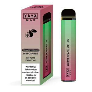 YAYA MAX 2500 NTN - Disposable Vape Device - Guava Peach Ice - 50mg, 6.5mL