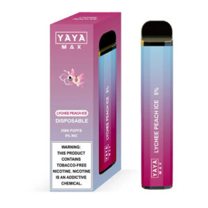 YAYA MAX 2500 NTN - Disposable Vape Device - Lychee Peachy Ice - 50mg, 6.5mL