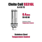 Aspire Cleito Coil 0.4ohm (55W-65W) - Stainless Steel Temperature Control - Default Title