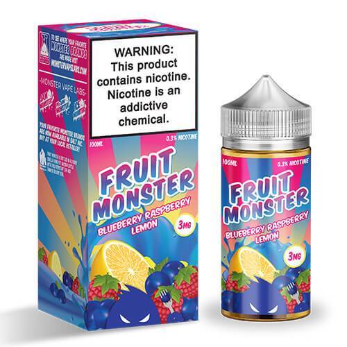 Fruit Monster eJuice Synthetic - Blueberry Raspberry Lemon - 100mL / 3mg
