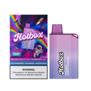 HotBox 7500 by Puff Labs - Disposable Vape Device - Strawberry Rainbow Snowcone - 5 Pack (80ml) / 50mg