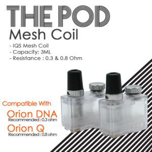 The Pod - IQS Mesh Coil Compatible with Orion DNA and Orion Q (2 Pack) - 0.8ohm Orion Q