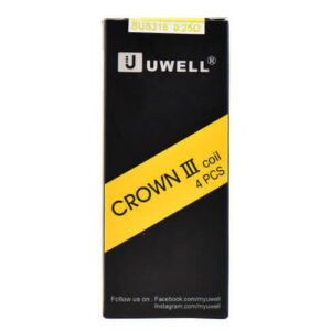 Uwell Crown 3 III Replacement Coils 0.25ohm (4-Pack) - Default Title