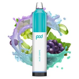 Pod Mesh 5500 Synthetic - Disposable Vape Device - Aloe Grape - Single / 50mg