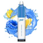 Pod Mesh 5500 Synthetic - Disposable Vape Device - Blue Razz Lemonade - Single / 50mg
