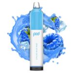 Pod Mesh 5500 Synthetic - Disposable Vape Device - Chilled Blue Razz - Single / 50mg