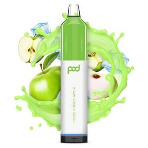 Pod Mesh 5500 Synthetic - Disposable Vape Device - Frozen Sour Apple - Single / 50mg