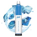 Pod Mesh 5500 Synthetic - Disposable Vape Device - Mighty Mint Sapphire - Single / 50mg
