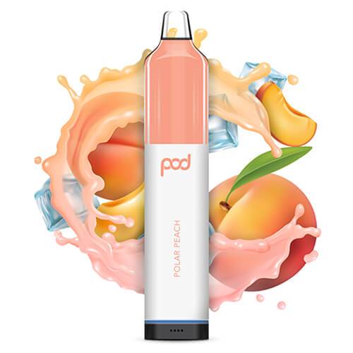 Pod Mesh 5500 Synthetic - Disposable Vape Device - Polar Peach - Single / 50mg