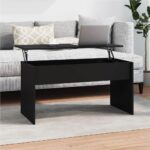 Coffee Table Black 102x505x525 cm Engineered Wood