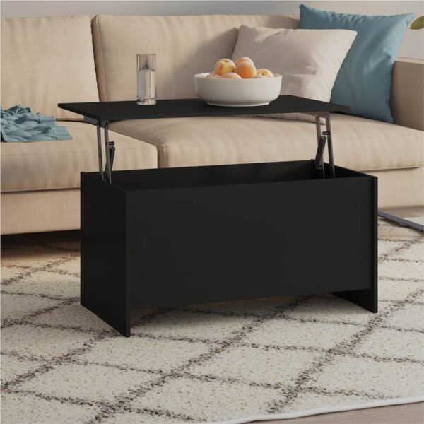 Coffee Table Black 102x555x525 cm Engineered Wood