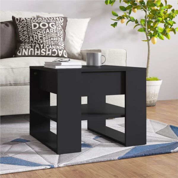 Coffee Table Black 555x55x45 cm Engineered Wood