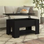 Coffee Table Black 79x49x41 cm Engineered Wood