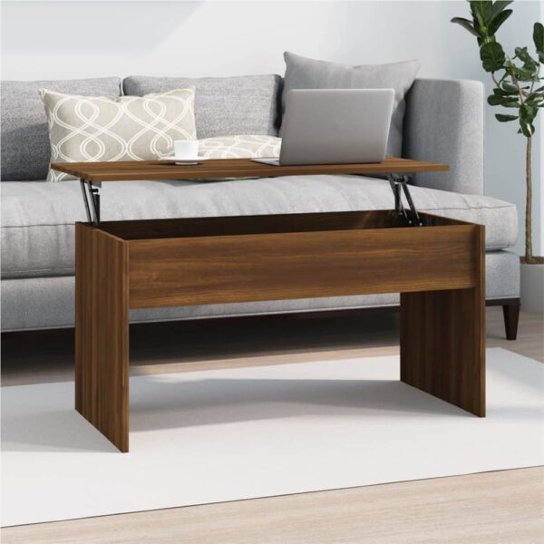 Coffee Table Brown Oak 102x505x525 cm Engineered Wood