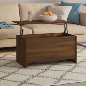 Coffee Table Brown Oak 102x555x525 cm Engineered Wood