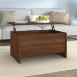 Coffee Table Brown Oak 80x555x415 cm Engineered Wood