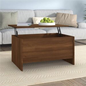 Coffee Table Brown Oak 80x555x415 cm Engineered Wood