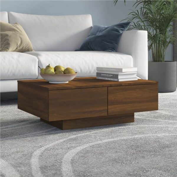 Coffee Table Brown Oak 90x60x31 cm Engineered Wood