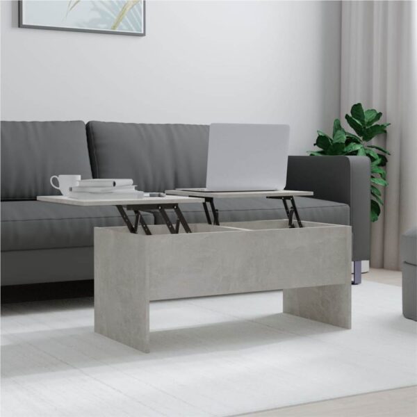 Coffee Table Concrete Grey 102x505x465 cm Engineered Wood