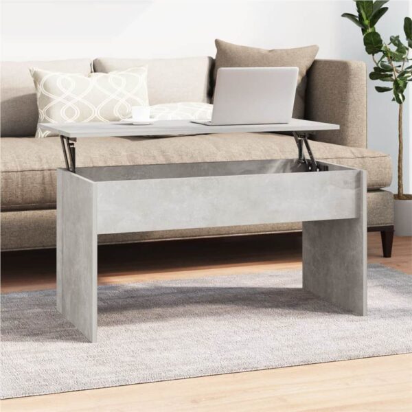 Coffee Table Concrete Grey 102x505x525 cm Engineered Wood