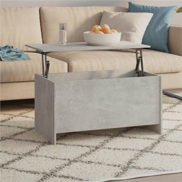 Coffee Table Concrete Grey 102x555x525 cm Engineered Wood