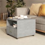 Coffee Table Concrete Grey 55x55x40 cm Engineered Wood