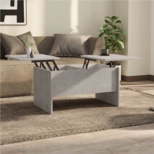 Coffee Table Concrete Grey 80x50x425 cm Engineered Wood