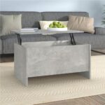 Coffee Table Concrete Grey 80x555x415 cm Engineered Wood