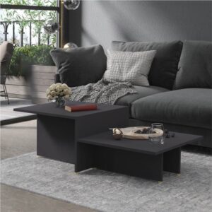 Coffee Table Grey 1115x50x33 cm Chipboard