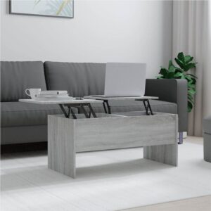 Coffee Table Grey Sonoma 102x505x465 cm Engineered Wood