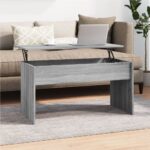 Coffee Table Grey Sonoma 102x505x525 cm Engineered Wood