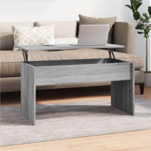 Coffee Table Grey Sonoma 102x505x525 cm Engineered Wood