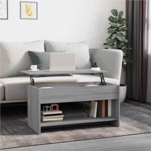 Coffee Table Grey Sonoma 102x50x525 cm Engineered Wood