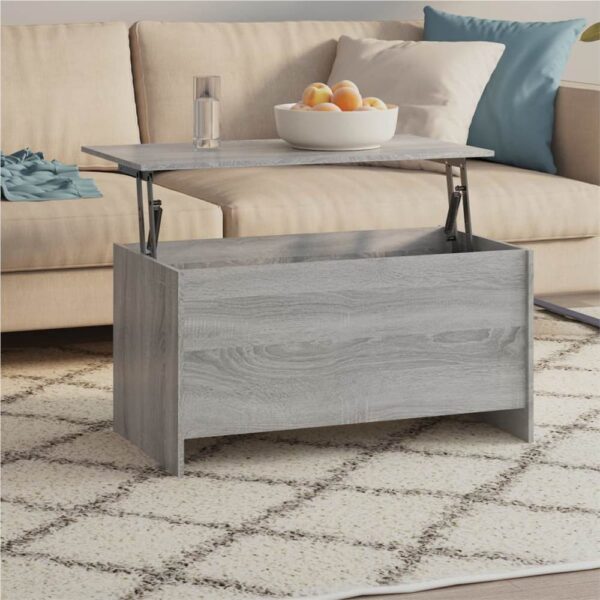 Coffee Table Grey Sonoma 102x555x525 cm Engineered Wood