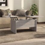 Coffee Table Grey Sonoma 80x50x425 cm Engineered Wood