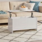 Coffee Table High Gloss White 102x555x525 cm Engineered Wood