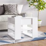 Coffee Table High Gloss White 555x55x45 cm Engineered Wood