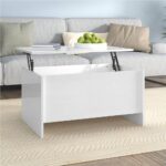 Coffee Table High Gloss White 80x555x415 cm Engineered Wood