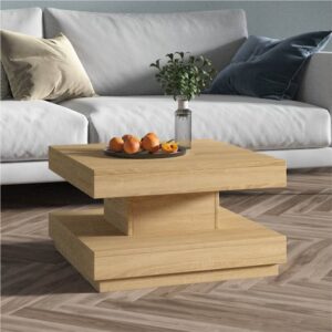 Coffee Table Light Brown 60x60x35 cm MDF