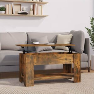 Coffee Table Smoked Oak 101x49x52 cm Engineered Wood