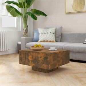 Coffee Table Smoked Oak 60x60x315 cm Engineered Wood