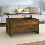 Coffee Table Smoked Oak 80x555x415 cm Engineered Wood