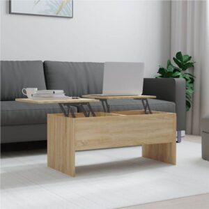 Coffee Table Sonoma Oak 102x505x465 cm Engineered Wood