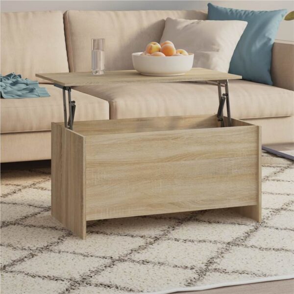 Coffee Table Sonoma Oak 102x555x525 cm Engineered Wood