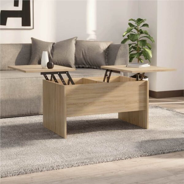 Coffee Table Sonoma Oak 80x50x425 cm Engineered Wood